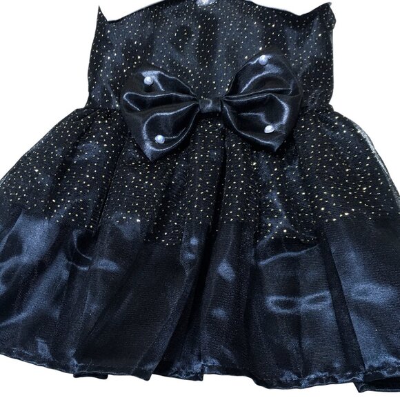 🎃👻 WEDNESDAY ADDAMS HALLOWEEN DOG PUPPY PET COSTUME GOTHIC BALL GOWN DRESS👻🎃 - Picture 9 of 10